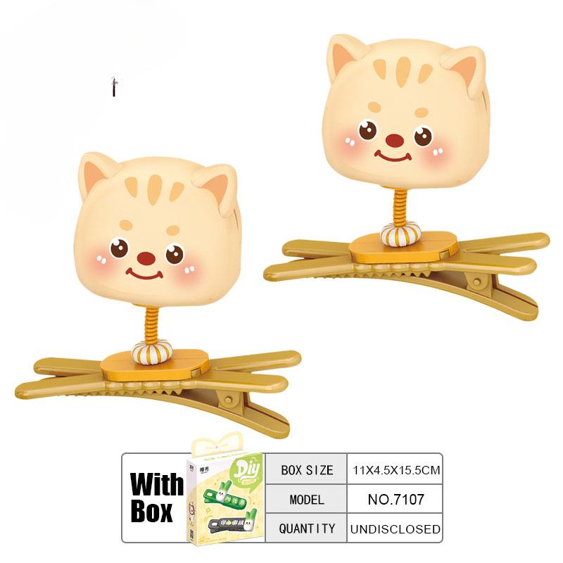 Строительные блоки из скорлупы кокоса, заколки с пандой, кошка, животное, забавные аксессуары для игр в дофамин, подарок для маленьких девочек, Loz