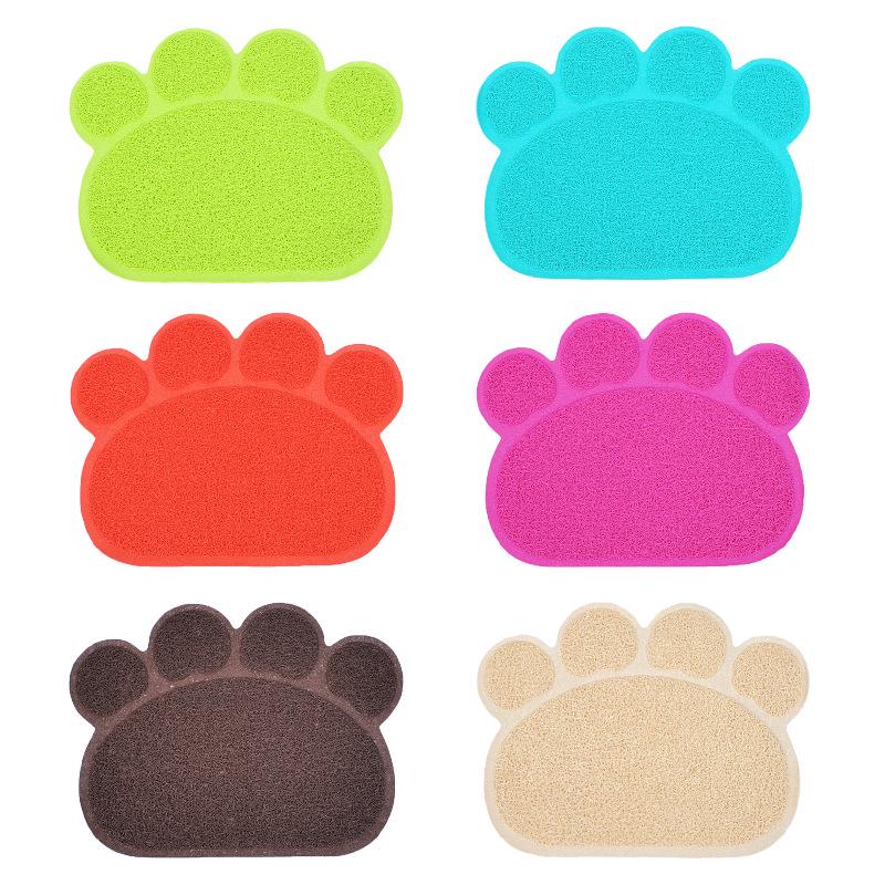 Pet Meal Mat Non-Slip Footprints Cat Litter Mat Cat Mats Cats Mats Pvc Cat Toilet Mats Pet Supplies ADM