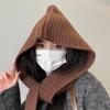 Triangular Knitted Hooded Caps Soft Winter Neckerchief Hat Neck Collar Beanies Caps Outdoor