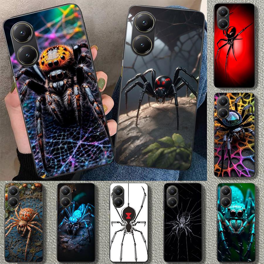 Чехол для телефона с изображением паука Черная вдова для Xiaomi Poco X6 X5 X7 Pro F7 Ultra Redmi 15C 15 13C 13 12C 12 10C 10 10A 9C 9A 9T