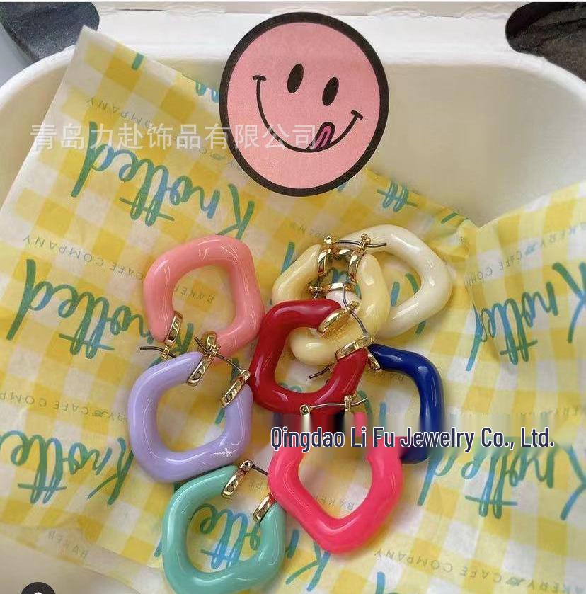 Лиза Стиль 2021 Модные Геометрические Круглые Серьги: Дизайн в стиле легкой роскоши