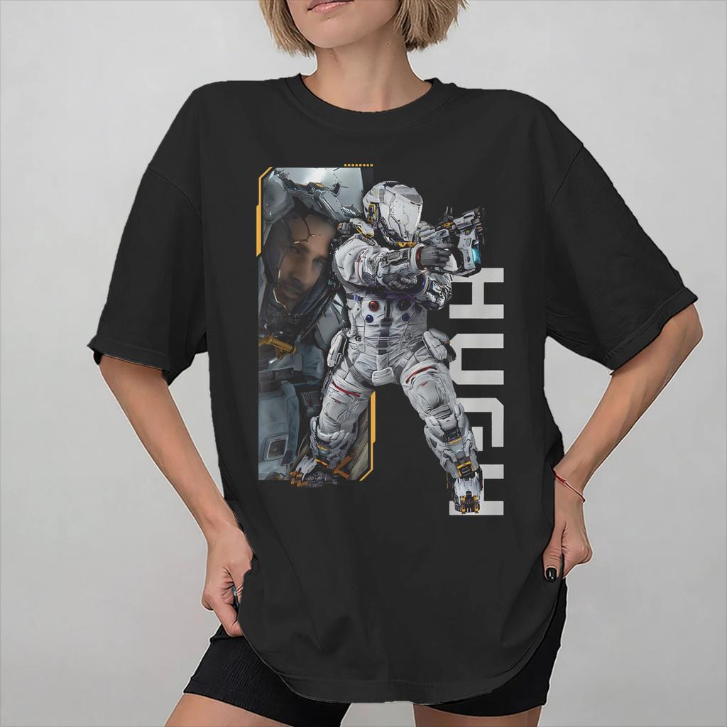 Printed Pragmata Sci Fi Game 2026 T Shirt for Unisex Women Cotton Tee Shirt Short Sleeve Tops