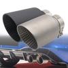 Black Coated Polished Finish StainlessSteel Car Exhaust Muffler Tip Pipe 2.5'' 63mm Inlet Muffler Pipe Bolt On