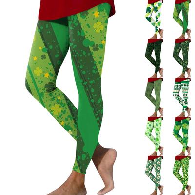 Женская повседневная мода Outdoor St. Штаны для йоги с принтом Патрика Slim Stretch Nine Minute