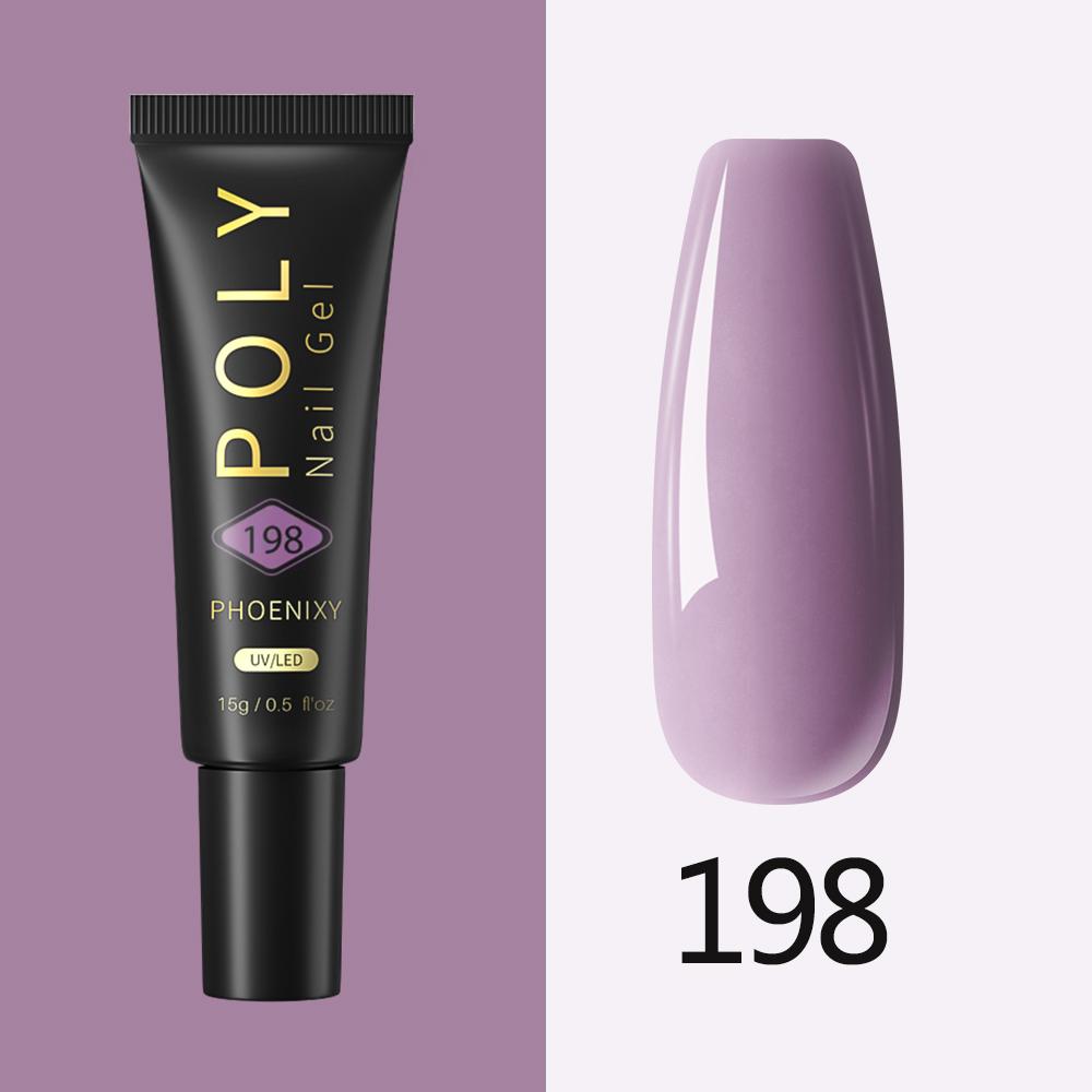 PHOENIXY 37 цветов поли УФ-гель для наращивания ногтей с блестящим лаком для ногтей для шедевров нейл-арта с использованием полигеля