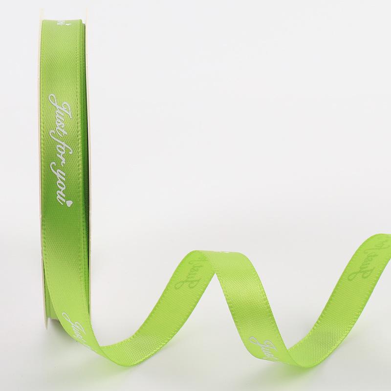 2.5CM Floral Gift Box Polyester Ribbon, 'Just for You' English Letter Cake DIY Bow