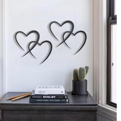Металлическое сердце Настенное украшение Бесконечная любовь Металлическое искусство Украшение для пары Украшение на День святого Валентина