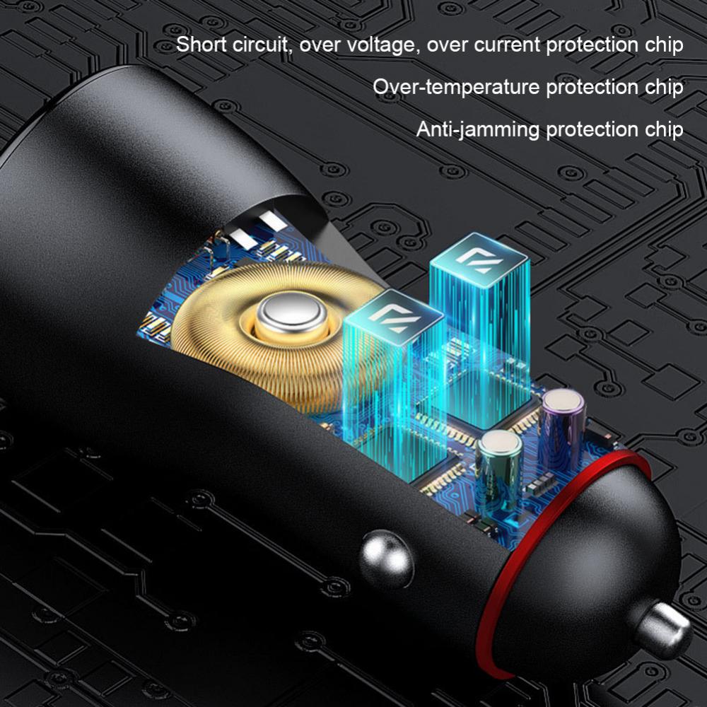 Автомобильное зарядное устройство 40 Вт портативное универсальное прочное многофункциональное автомобильное оборудование свет цифровой дисплей автомобильные аксессуары двойной USB