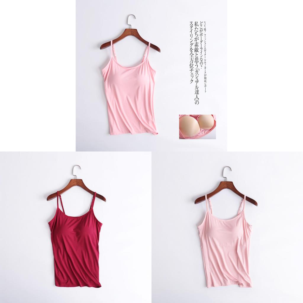 Moisturewicking Modal Camisole With Builtin Bra For Yoga And Fitness