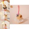 Cute Flower Headpiece Bow Capybara Plush Doll Pendant For Gift And Decor