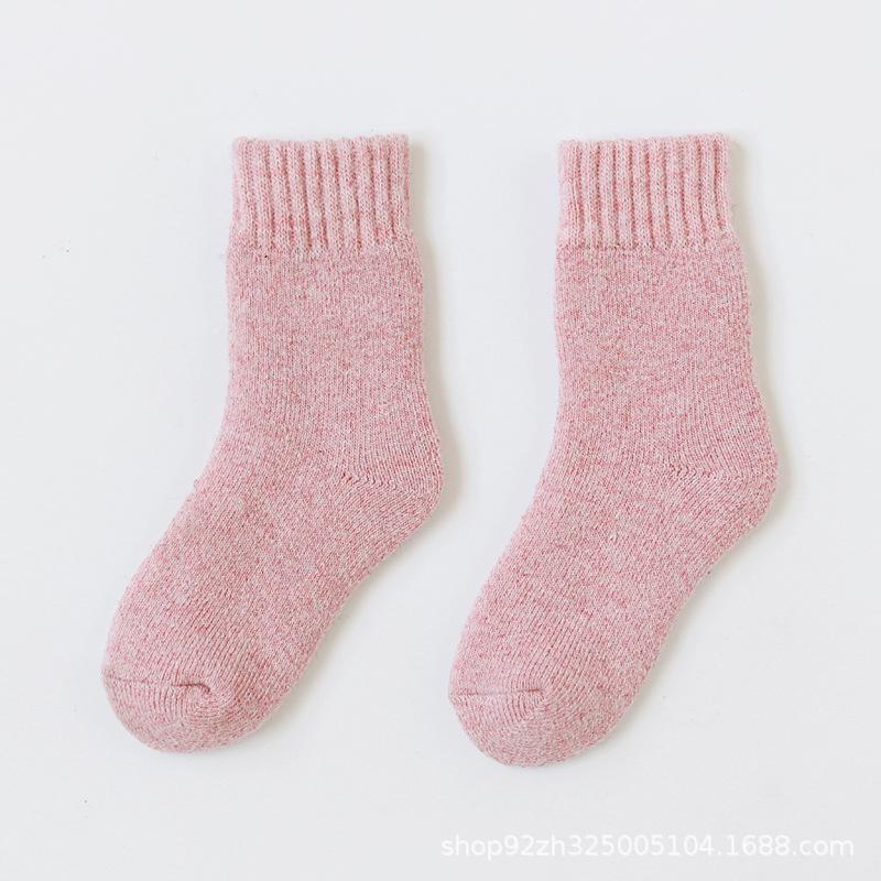 Детские толстые шерстяные носки — теплые, с бархатной подкладкой, для осени и зимы, подходят для мальчиков и девочек