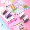 1 Hole Cute Hole Puncher Paper Cut Paper Single Hole Punch Cute DIY Mini Paper School Supplies Binding A4 Paper Card Notebook