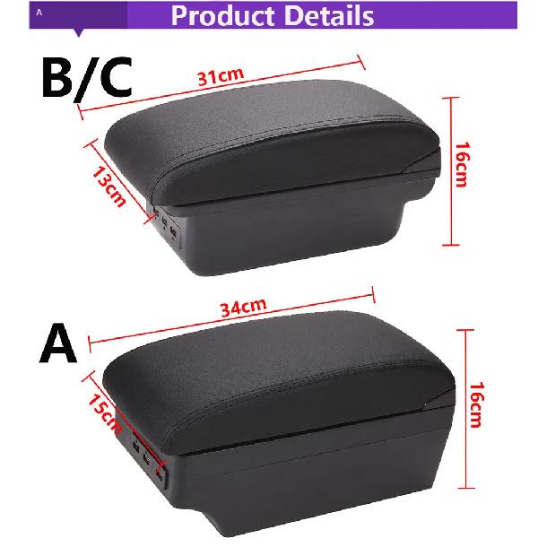 For PEUGEOT 206 Armrest Interior Parts 2017 Car Armrest box Retrofit parts Storage box car accessories Interior