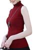 Ptika Turtleneck Sleeveless Knit Sweater with High Neck and Accessories Women's 2-Piece (Red)