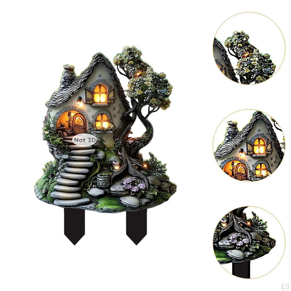 2D Decorative Garden Stakes Decoration Easy to Use Versatile Gifts Acrylic Plague Yard