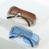 Солнцезащитные очки Conjoined Personality Animal Viper Y2k Convex Shape Metal Sunglasses