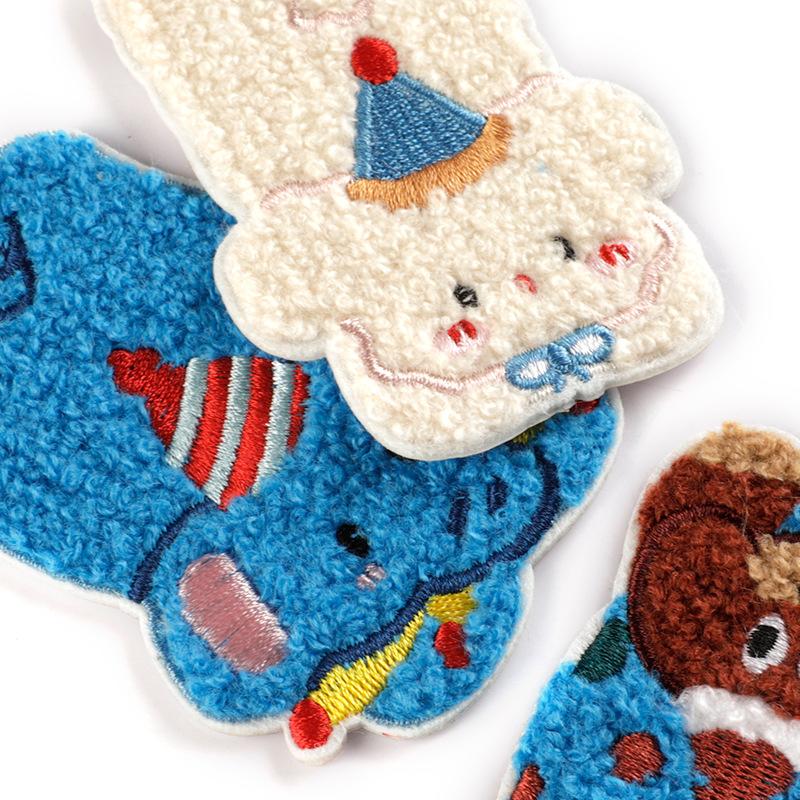Embroidery Label Embroidery Patch Chenille Patch Cartoon Animal Mobile Phone Case Accessories Towel Embroidery Cloth Sticker