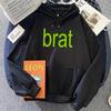 Charli XCX Brat Green Hoodies 2024 Альбом Графический Принт Толстовки Уличная Одежда Женские Рубашки Длинные Рукава Женщины Sudaderas