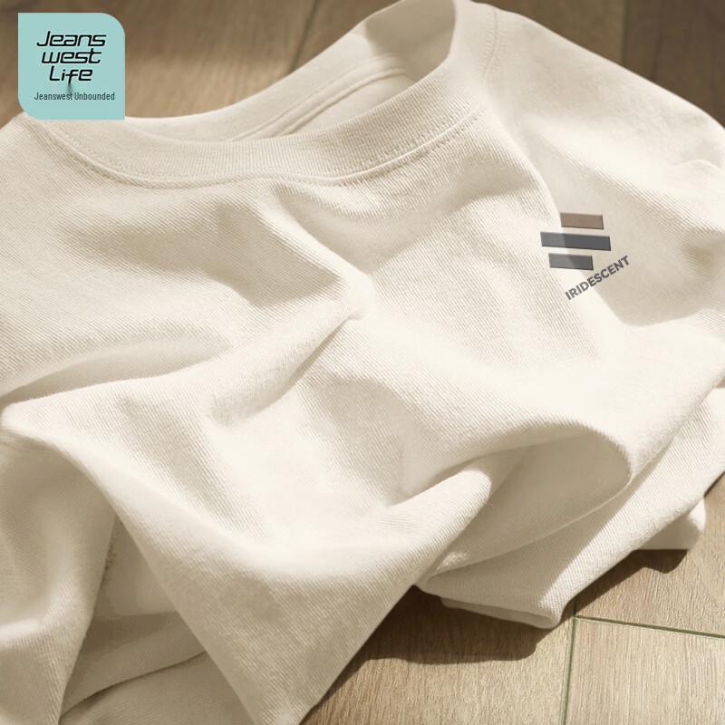 JEANSWEST LIFE Мужская футболка с графическим принтом, из чистого хлопка, с коротким рукавом