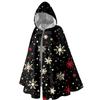 Christmas Print - Unisex Retro Vertical Cape Long Hooded Cape