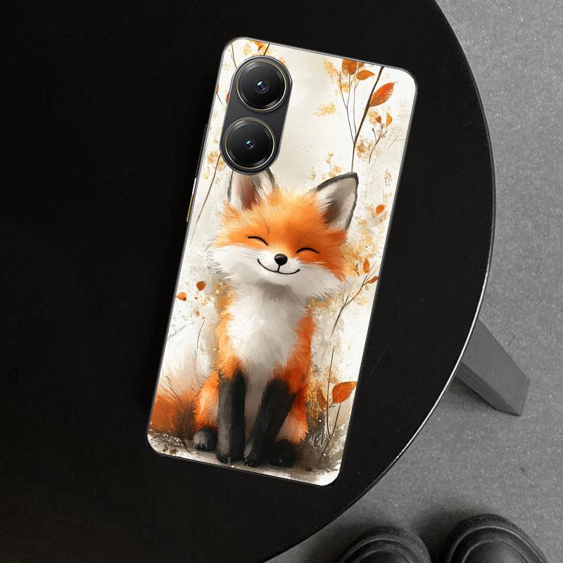 Чехол для телефона с животным лисой для Xiaomi Poco X6 X5 X7 Pro F7 Ultra Redmi 15C 15 13C 13 12C 12 10C 10 10A 9C 9A 9T 9 Coque Poco X6