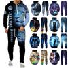 Wolf 3d Print Hoodie Suit Autumn Winter Fashion Men Women Sets Tracksuit Unisex Hoodie + Pants Two-piece Set