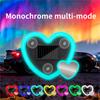 Car Solar Energy Double Heart-Shaped Atmosphere Lamp Triangular Window Peach Hear Lamp Colorful Flow