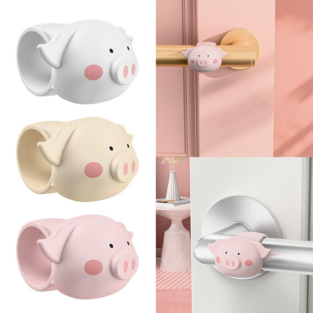 3Pcs Cartoon Wall Protector Silicone Doorknob Bumper Pad for Bedroom