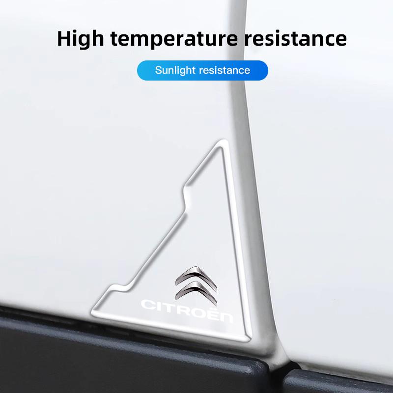 PJHC7 2Pcs Car Door Corner Protector Stickers Decoration For Citroen C4 C3 C2 C1 C5 DS3 Berlingo Grand Jumper Car headrest