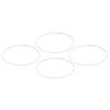 4Pcs 20 Inch Wheel Rim Protector Ring ABS Scratch Resistant Elegant Look Self Adhesive Wheel Rim Guard Trim Ring for