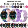 Силиконовый ремешок 22 мм для Garmin Venu 4 3 2 45 мм Forerunner 255 265 46 мм 570 47 мм Универсальный ремешок с гравировкой цветов для Garmin Venu 4