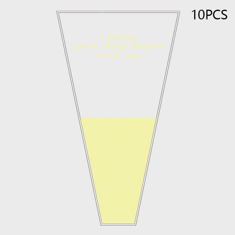 10Pcs Single Rose Sleeves Flower Wrapping Bag Bouquet Packaging Bags Clear Cellophane Floral Wrappers For Valentine'S Day