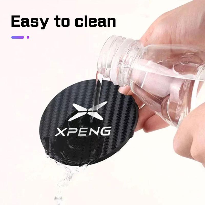 2Pcs Leather Coaster Mat For Xpeng Xiaopeng P5 P7 G9 G3i G6 G3 P7i X9 p7i p5 g3 Anti-noise Water Cup Pad Cushion Accessories 