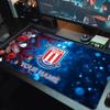 Custom Name Stoke City FC Print  Cushion Non-slip Laptop Tablet Big Mousepad XXL Mat Mini PC Playmat With Lock edge