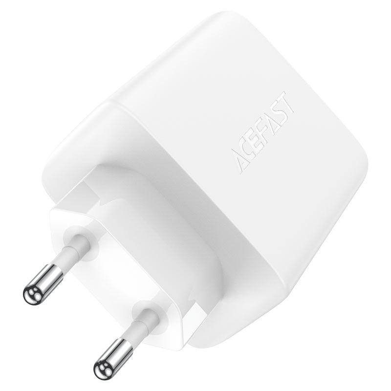 Acefast GaN Fast Wall Charger 65W (Dual USB-C & USB-A) - PPS/PD/QC4+, White (A41)