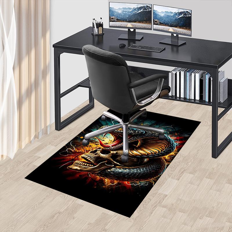 Snake Office Carpet Chair Mat Large Size Desk Protector for Home Decor, Office Flooring Gift, Suitable for Bedroom, Living Room & Various Rooms