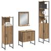 Bathroom Furniture Set with Storage 4 pcs Brown 33 x 33 x 185.5 cm