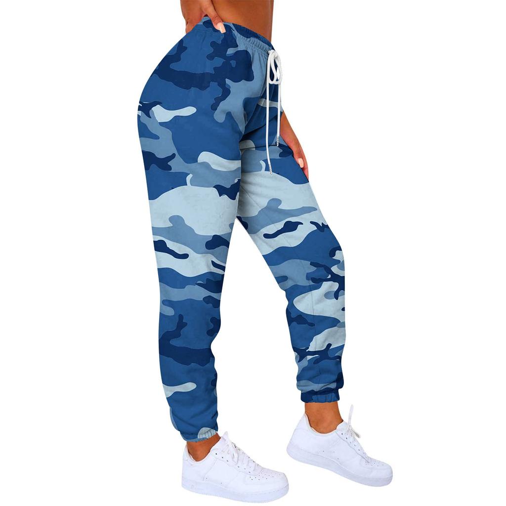 Ladies Casual Fashion Print Casual Pants Sweatshirt Trousers