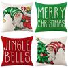 Christmas Pillow Cover Linen Printed Cushion Cover Christmas Gift Home Sofa Pillow Cover