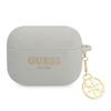 Guess Guaplsc4Eg Airpods Pro Cover Gray/Grey Silicone Charm 4G Collection