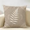Neutral Minimalist Modern Fern Boho Cushion Cover Natural Linen Organic Fabric DoubleSided Printing Room Sofa Decor Pillow Case