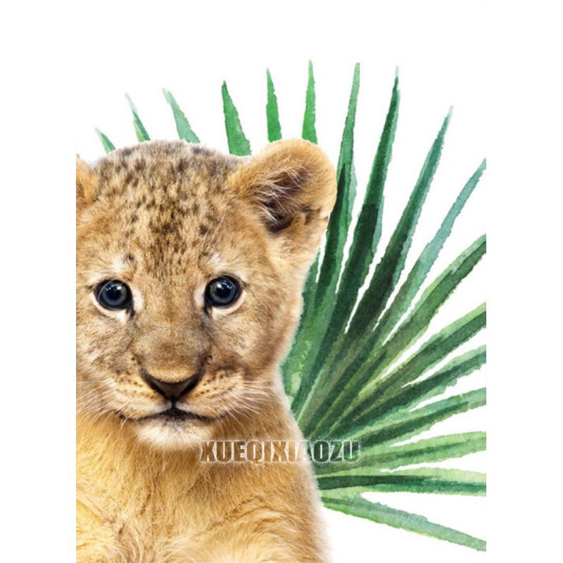 Мультяшное Животное Алмазная Живопись Растительный Лист Лев Зебра Жираф Слон Алмазная Вышивка Крестиком Подарок для Малышей Детей Домашний Декор