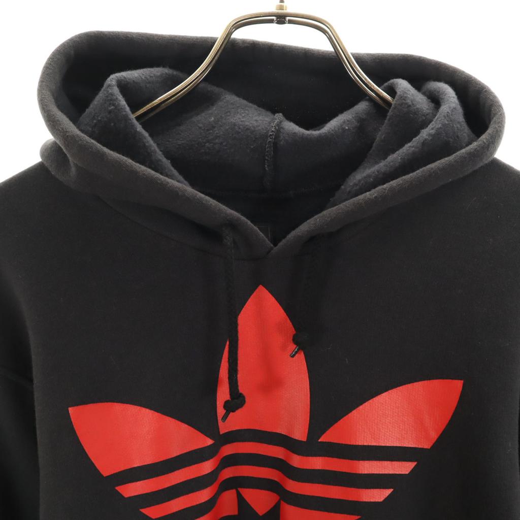 Adidas Логотип-трилистник Лонгслив Толстовки XS черный С начесом с изнанки Мужские Б/У