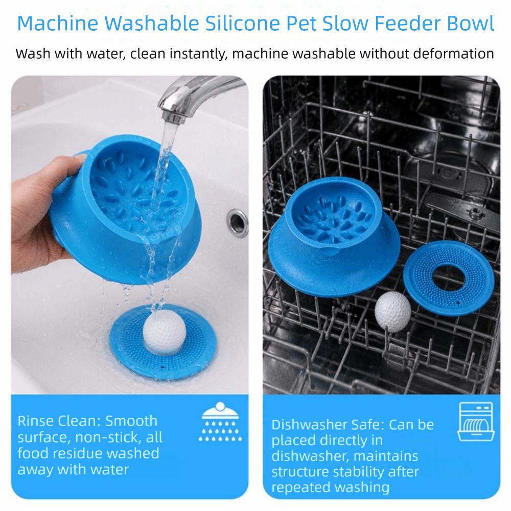 Suction Cup Dog Lick Pad Bowl Non-Slip Base Dog Bowl Lick Mat Licking Bowl for Small Puppies