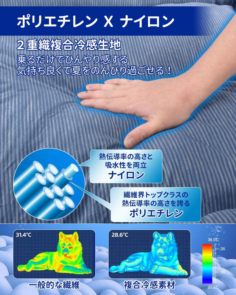 JEMA Gemma Dog and Cat Cooling Summer Pet Summer Pet Pet Dog Cat Ultra Cooling Composite 3D Heat Blue Bed, Bed, Washable, Bed, Sofa, Cushion, Bed,