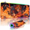 RGB Backlit Anime D_Demon S_Slayer Mouse Pad Cute Anime Grils Lager Gamer Cabinet Overwatched Mouse Mat Non-Slip Keyboard Mat