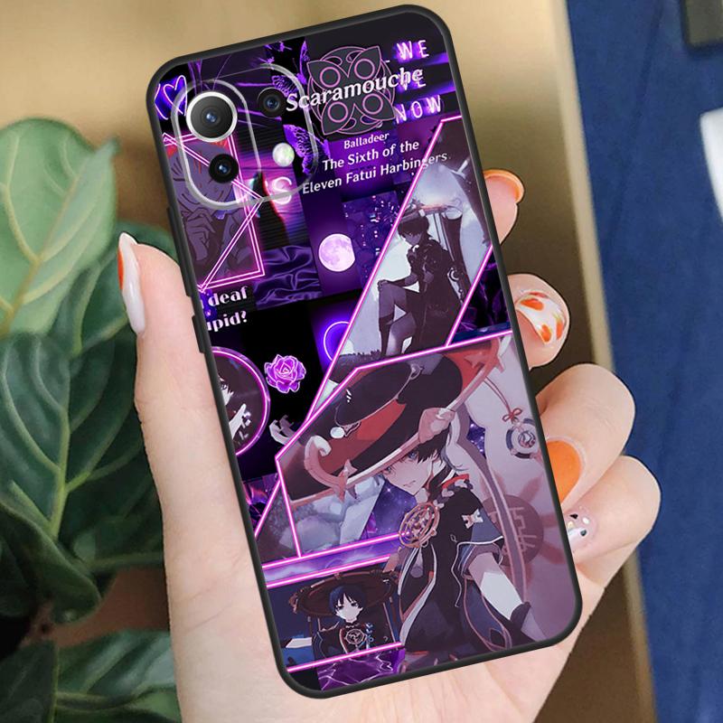 Чехол Scaramouche Genshin Impact для Xiaomi 15 14 Ultra 13T 14T 15T Pro 17 Pro Max POCO X7 Pro X5 X6 F5 F6 F7 F8
