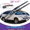 For Honda CRV III CR-V 3 2007 2008 2009 2010 2011 Car Wiper Blades Front Windshield Frameless Snow Scraping Rubber