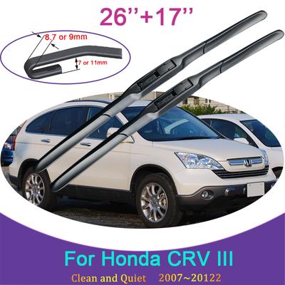 Для Honda CRV III CR-V 3 2007 2008 2009 2010 2011 автомобильные щетки стеклоочистителя переднее лобовое стекло безрамная резина для очистки снега