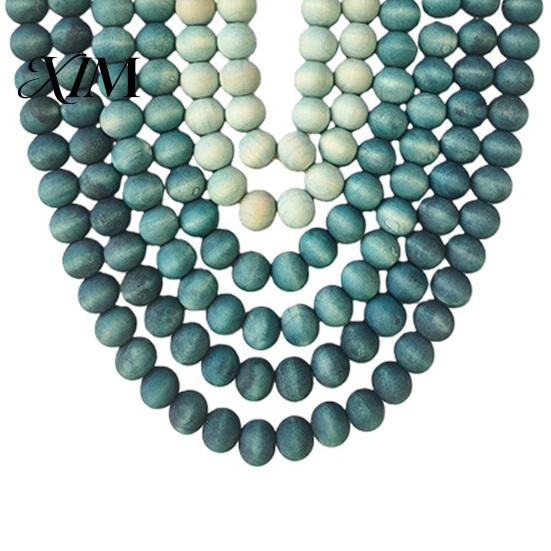 Living Room Wall Adornment Boho Chic Wooden Beads Garland Hanging Tapestry, Natural-Inspired Home Nursery Decor for Bedroom Entryway Apartment & Dorm